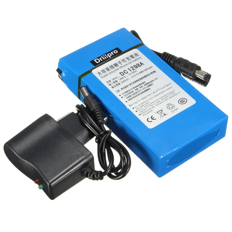 DC 12V 3000-9800mAh супер мощный литий-ионный аккумулятор для ЕС/США