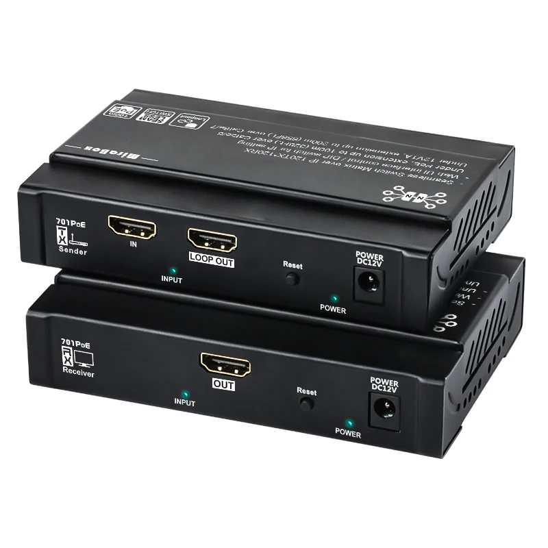 HSV701 HDMI матричный передатчик и приемник 383 фута по TCP IP с управлением веб