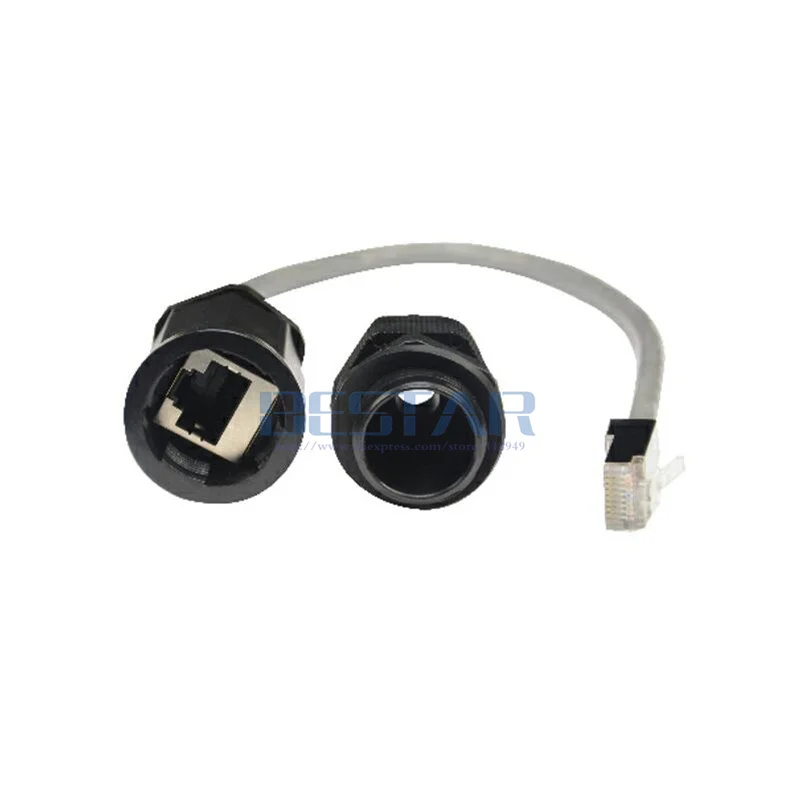 0,25 м CAT5E RJ45 водонепроницаемый M22 экранирующий сетевой кабель Ethernet LAN RJ 45 IP68 водонепроницаемый разъем для наружной ip-камеры AP