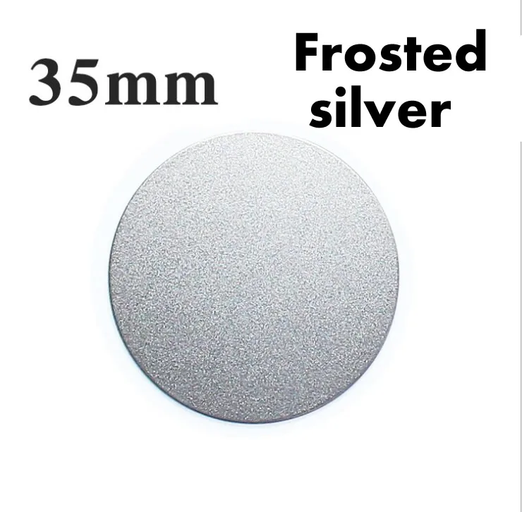 35silver-matte 2 шт./лот 35 мм матовый круговой универсальный металлический диск железный лист для iphone zte магнитный автомобильный держатель подставки для мобильного телефона - Цвет: 35silver-matte