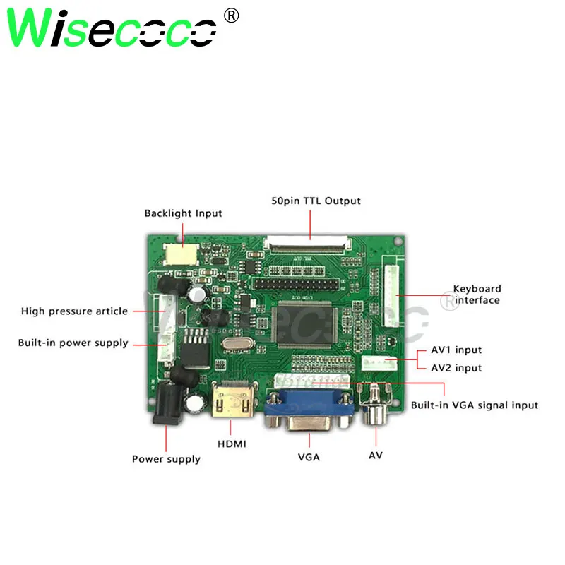 7 дюймов 1024*600 TFT ЖК экран + плата драйвера HDMI VGA 2AV для Raspberry Pi 3/2 Модель B / PC