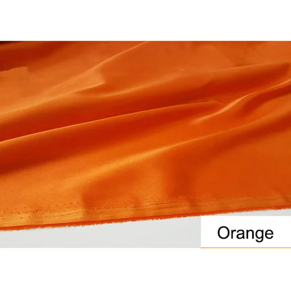 Orange Микро-эластичный имитированный шелк атласная ткань для платья невесты из плотного шармеза для свадебного платья двора - Цвет: Orange