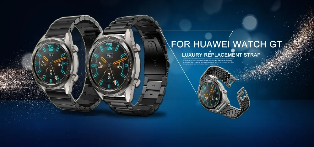 22 мм ремешок для часов из нержавеющей стали для huawei Watch GT/GT2 honor magic быстросъемный ремешок для samsung gear S3 браслет+ инструмент