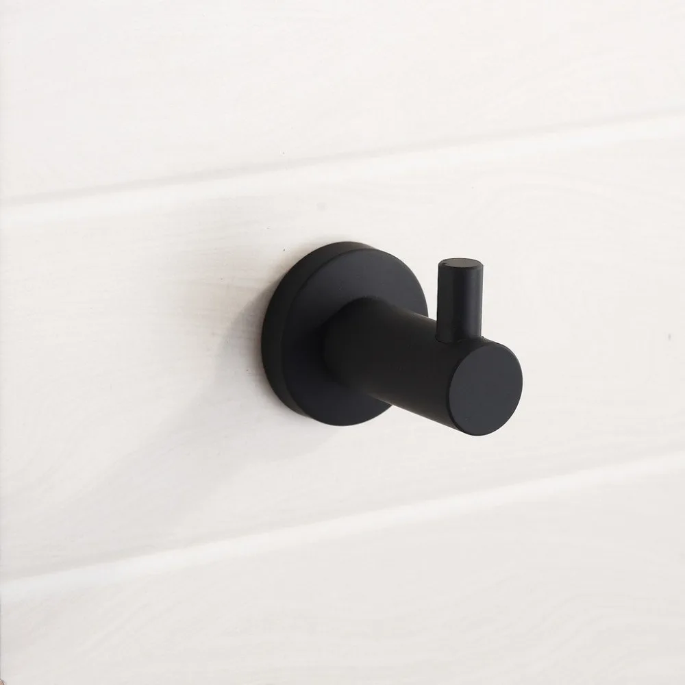 304 stainless steel towel rack towel bar soap dish blower rack toilet brush black bathroom hardware suite