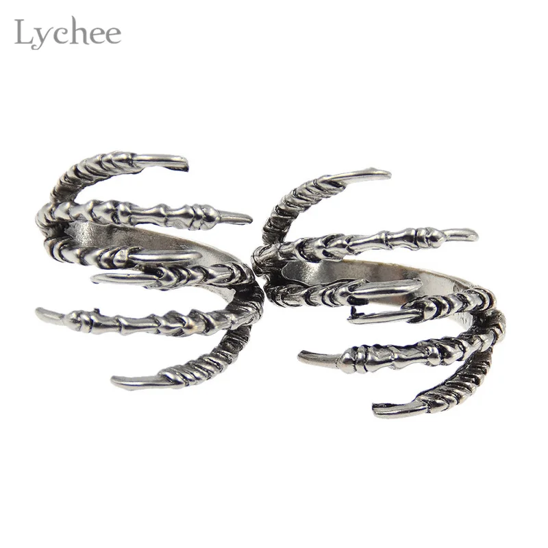 Lychee 2 шт./лот готический панк античный золотой цвет Орлиный коготь дредлок ужас