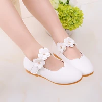 1 12 year old kids baby toddler flower children wedding party dress princess leather shoes for girls school dance shoes white