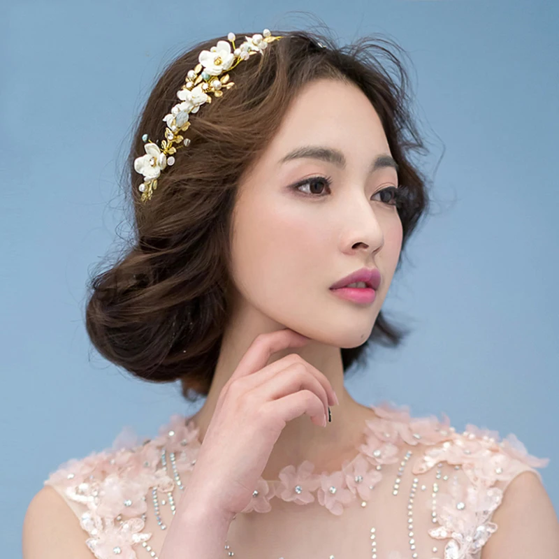 Новейшая Цветочная Свадебная заколка для волос Высококачественная ручная