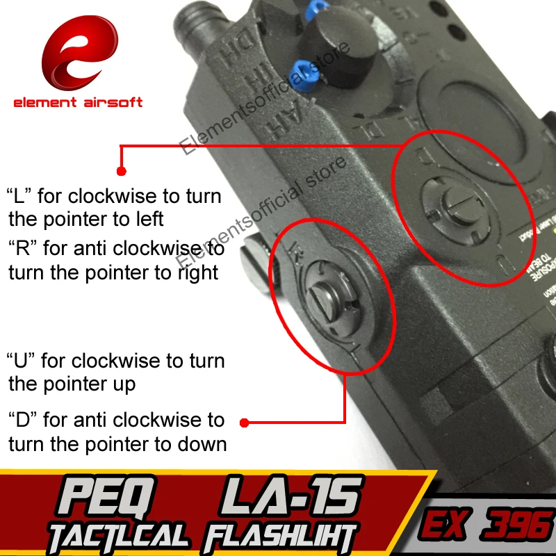 Element Airsoft softair Wapen lazer светильник 15 LA-SC UHP Red Dot Laser PEQ Rifle Arma двойной переключатель