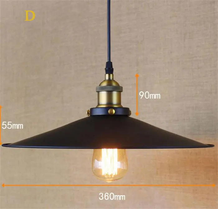 Винтажные подвесные светильники из кованого железа под античное золото KTV для