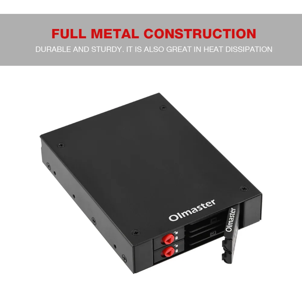 OImaster Внутренний двойной отсек 2," SATA HDD/SSD Mobile Rack для 3,5" отсек гибких дисков ПК