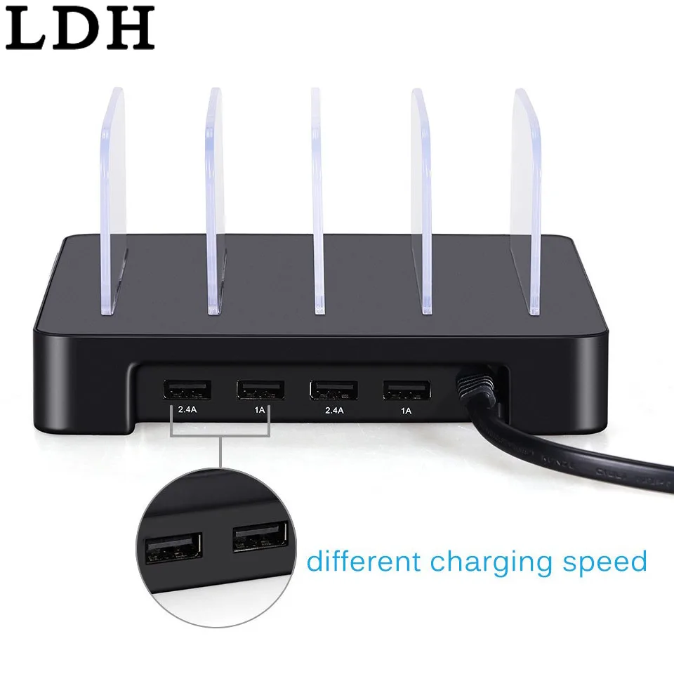 LDH 4 порта настольное USB зарядное устройство многофункциональная док станция для
