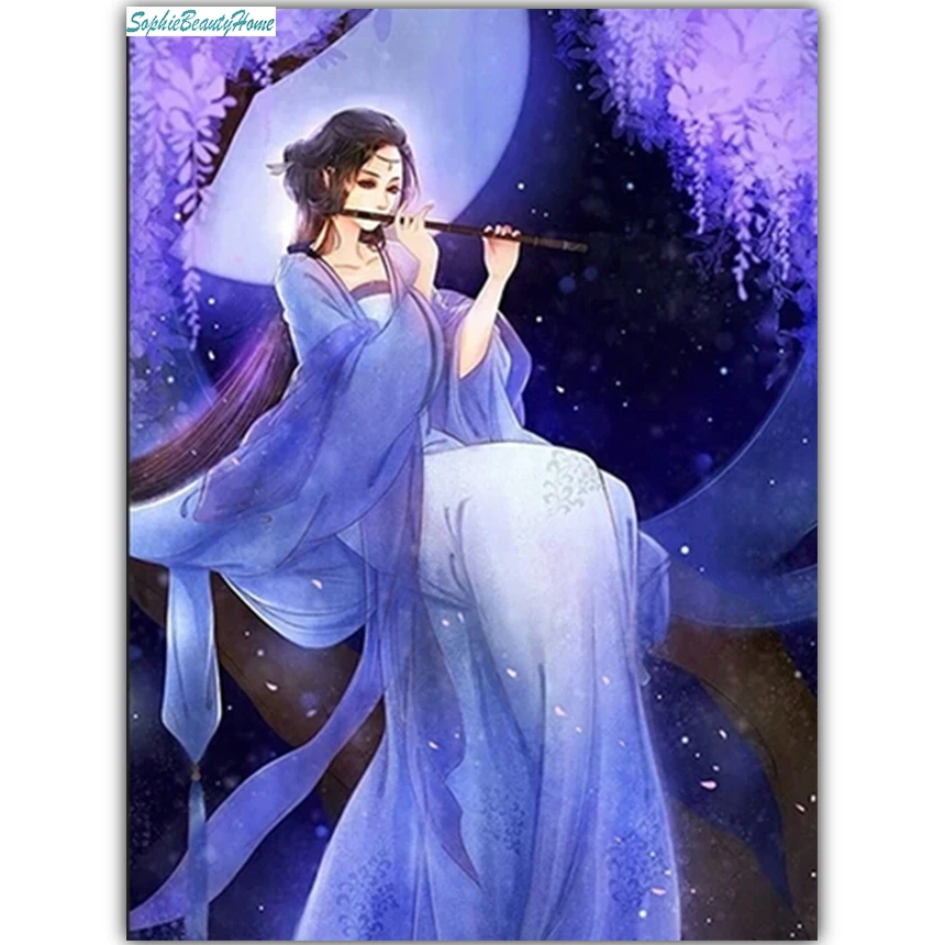 

Sophie beauty home 5D DIY diamond embroidery Chinese ancient girl diy cross stitch pictures mosaic wall stickers decorative gift