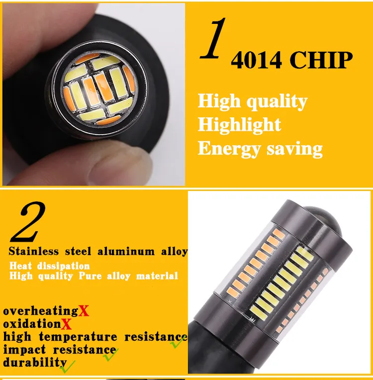 2 шт. Canbus автомобиля светодиодный 66SMD 1156 BA15S BAU15S T20 7440 лампы Противотуманные фары