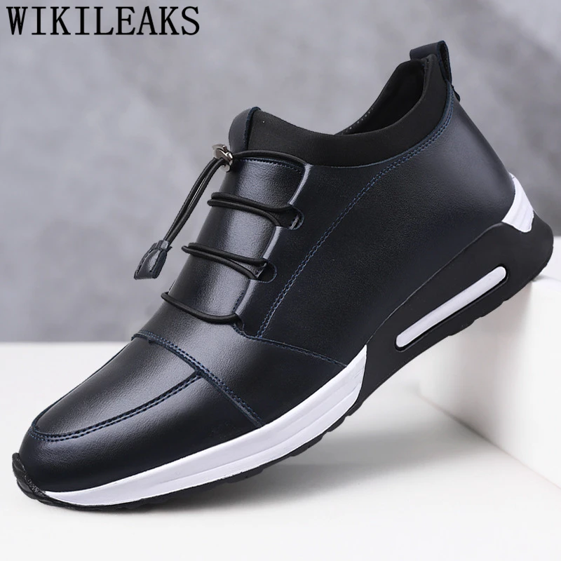 Genuine Leather Shoes Men Brand Mens Casual Hot Sale Designer High Quality Sneakers Sepatu Slip On Pria | Обувь