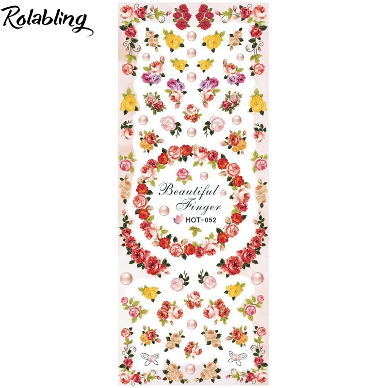 Разные цвета и аккуратно расположенные красивые цветы водные переводки для