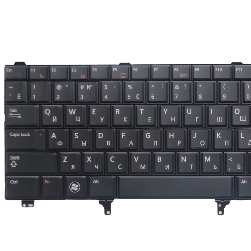RU черная клавиатура для ноутбука DELL E6520 E5520 M4600 M6600 E5530 E6530 M4700 M6700 русская Без Рычага