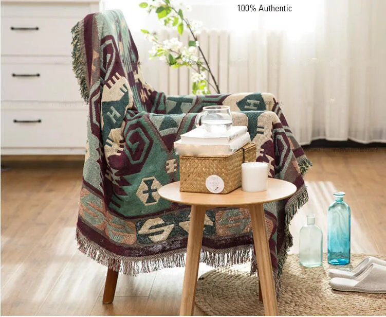 Ретро геометрический вязаный диван полотенце покрывало одеяло для гостиной