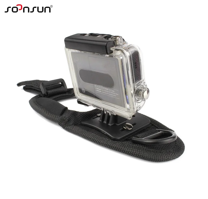 SOONSUN Glove Wrist Band Hand Strap Belt Mount for Gopro Hero 7 6 5 4 3 2018 Xiaomi Yi SJCAM Go Pro Accessories | Электроника