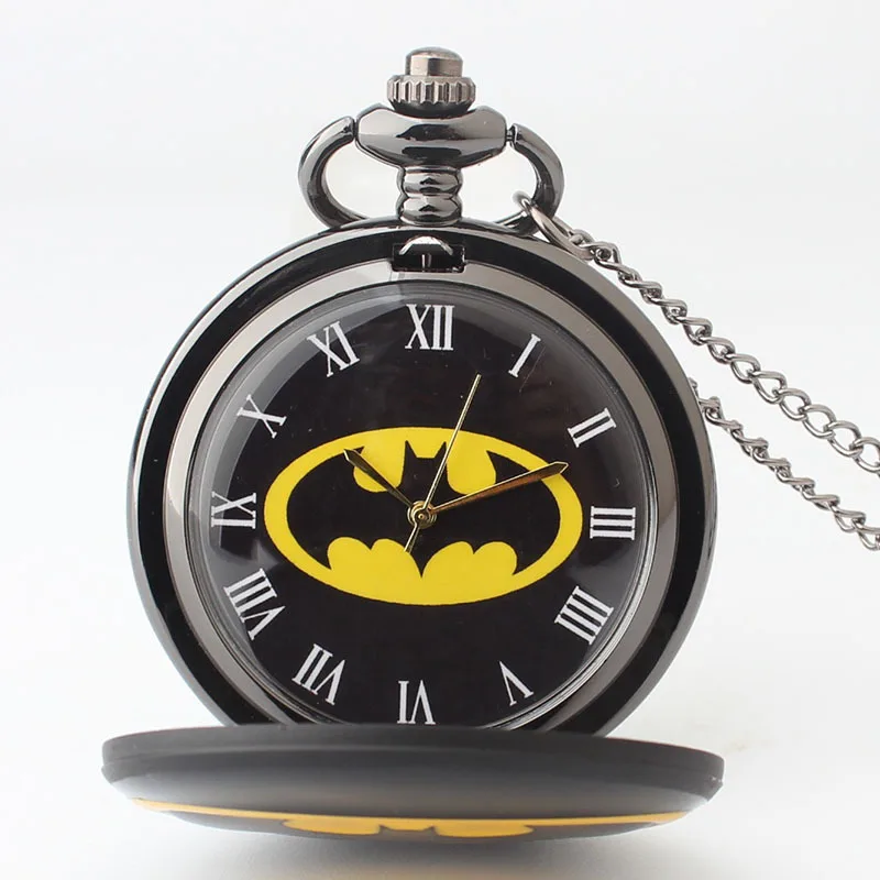 Retro Hot Anime Bat Pocket Watch Necklace Pendant Chain Vintage Quartz Fob Boy Girl Kids Gift TD2105 | Наручные часы
