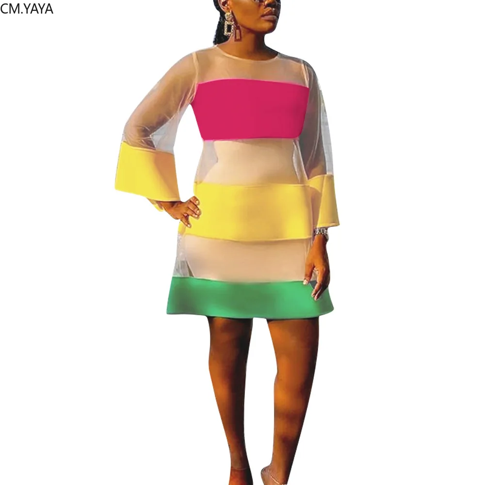 Женское платье-трапеция из органзы повседневное пляжное платье мини с круглым