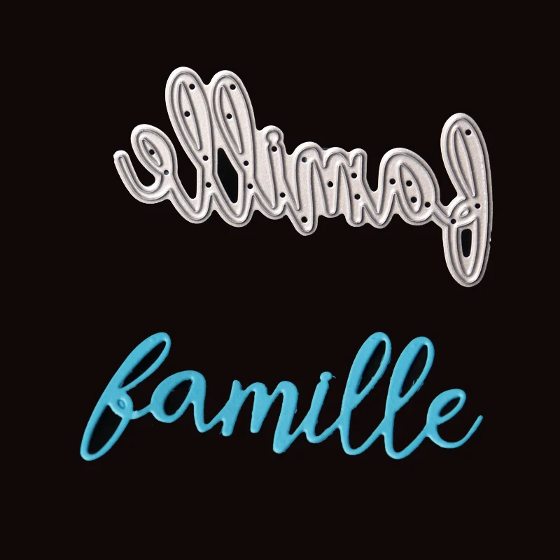 Французские режущие штампы с надписью Happy memory family together штампы для поделок Скрапбукинг альбом бумажная карта - Цвет: family