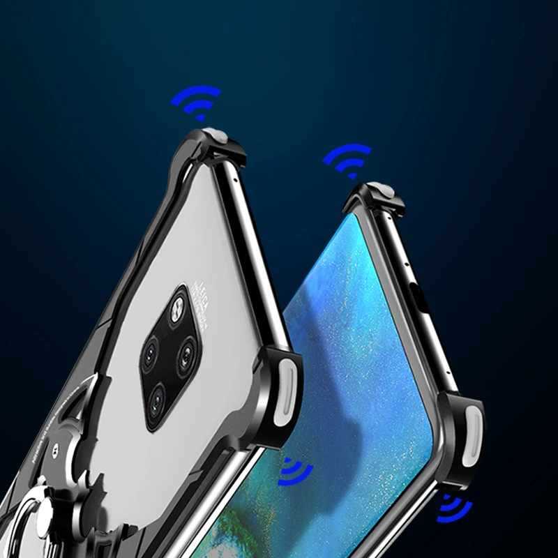 OATSBASF роскошный чехол с кольцом-летучая мышь для Huawei mate 20 Pro RS 20X металлический