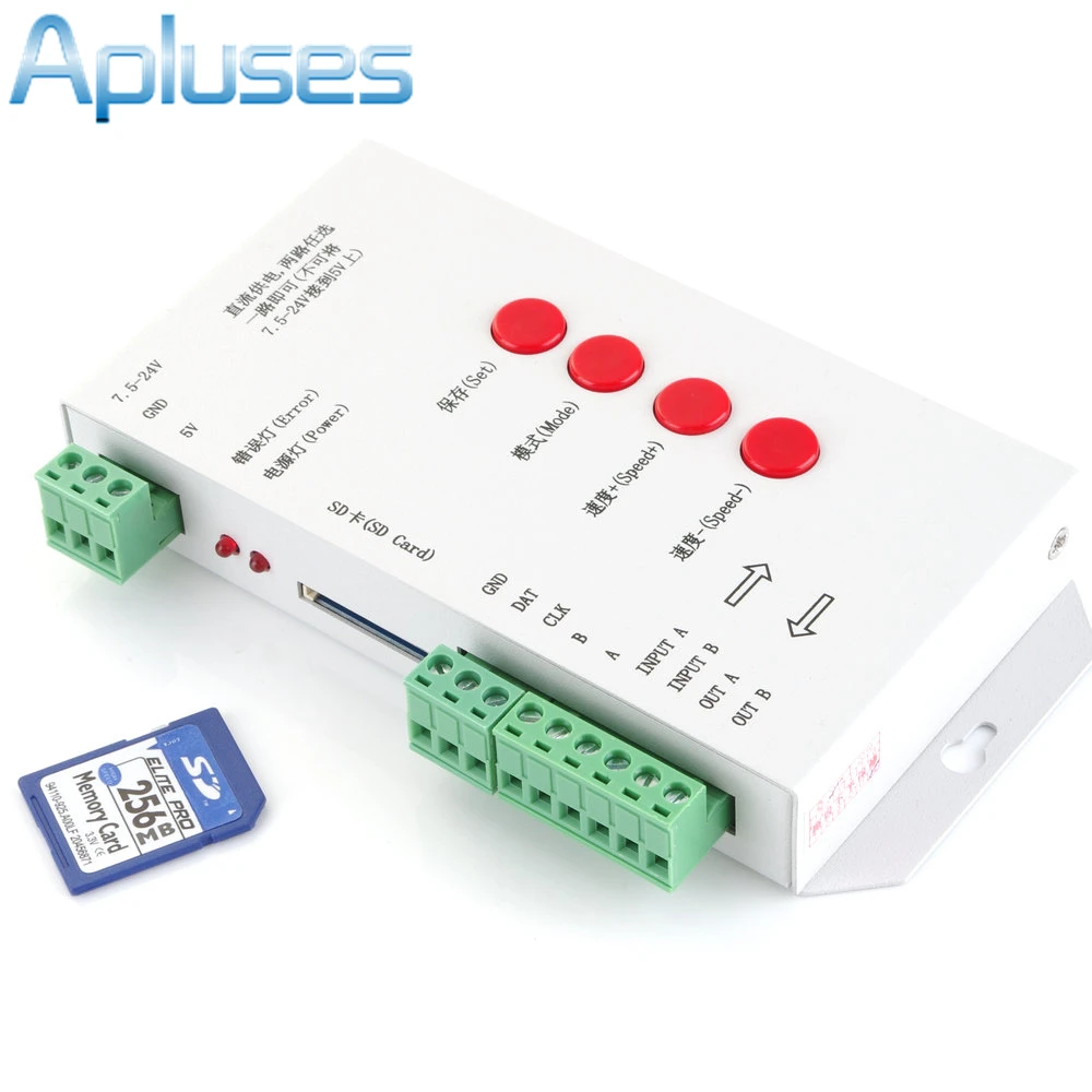 SD карта T2000S WS2801 WS2811 WS2812B LPD6803 светодиодная подсветодиодный ка 2048 пикселей