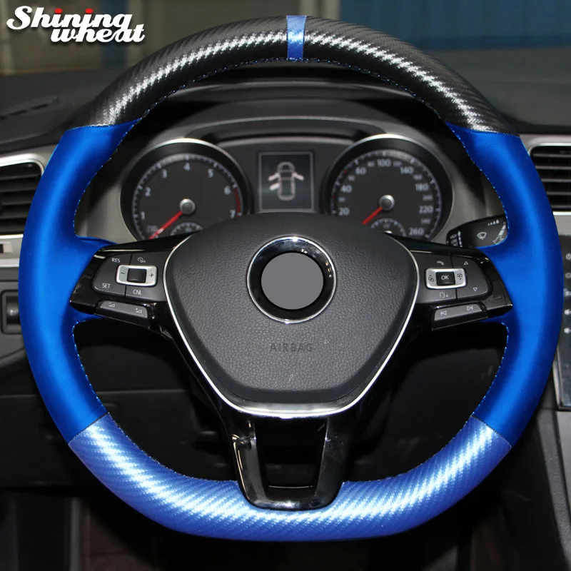 Чехол на руль из искусственной кожи для Volkswagen VW Golf 7 Mk7 Polo Jetta Passat B8 Tiguan|leather steering wheel