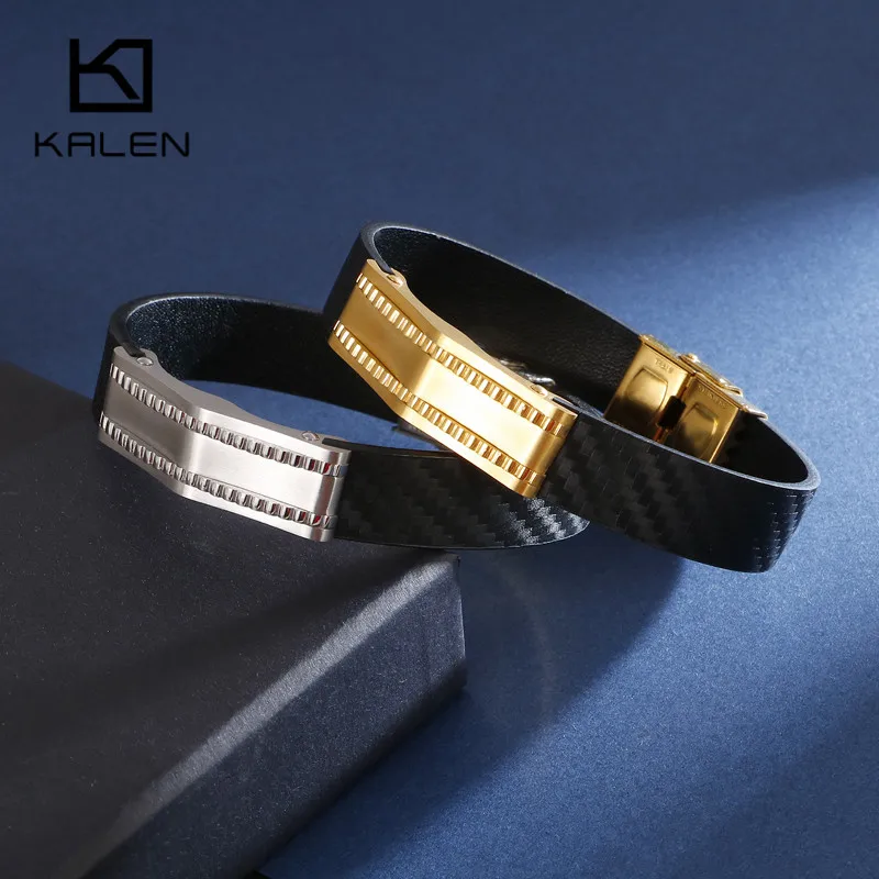 KALEN 22 5 см из нержавеющей стали золотой/серебряный браслет с подвеской и