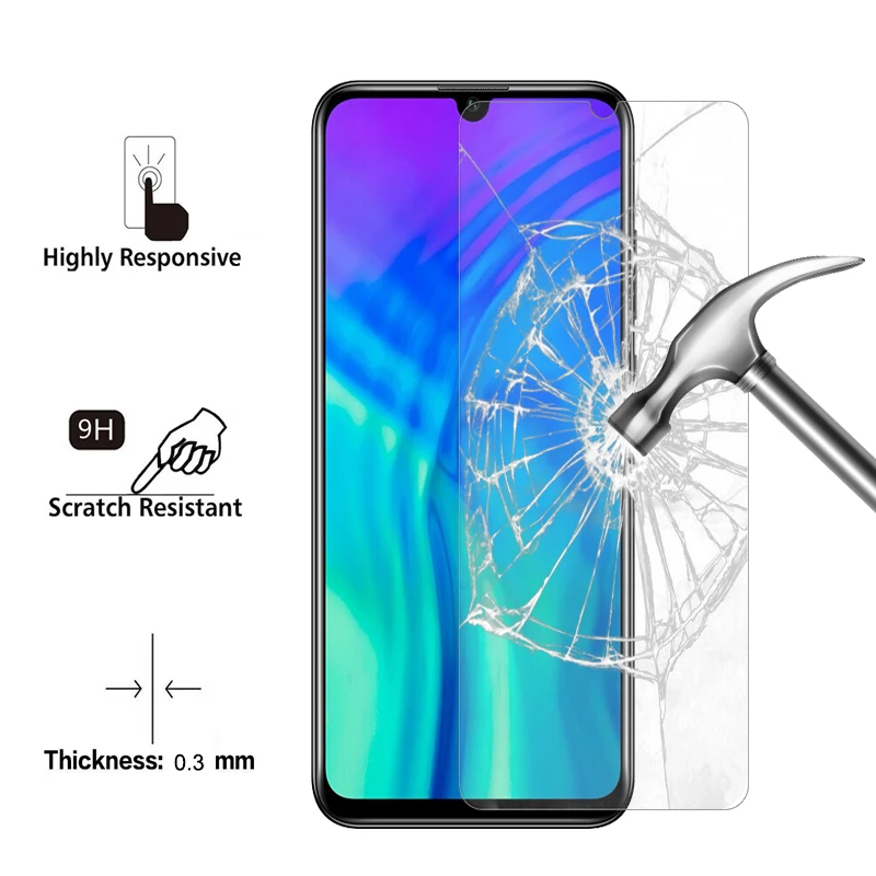 Закаленное стекло для Honor 8X Max Защитное Huawei 9 20 10 Lite 9H 20i 8x 8c 7X защитное 3 шт.|Защитные