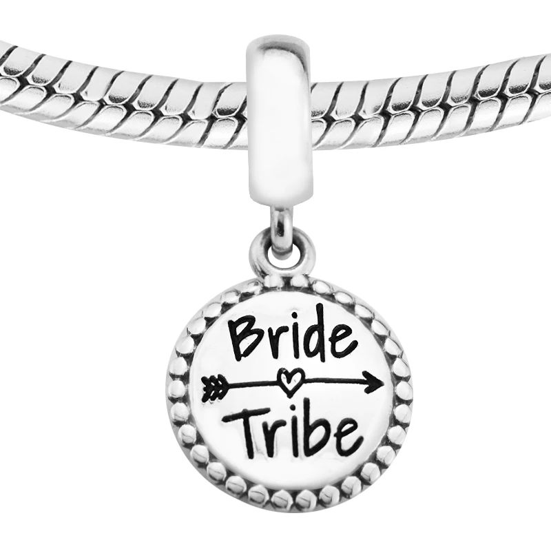

Fits for Europe Charms Bracelets 100% 925 Sterling-Silver-Jewelry Bride Tribe Beads Free Shipping