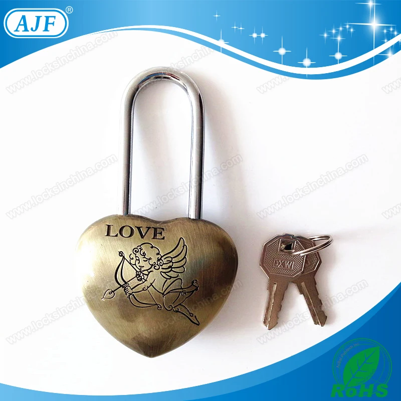AJF Вечная любовь Популярные любовник форме сердца pad lock бренд A01-001AB-R | Дом и сад