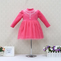 2021 new childrens dresses baby clothes girls wedding party velour soft dress clothing christmas infant underdress clothing