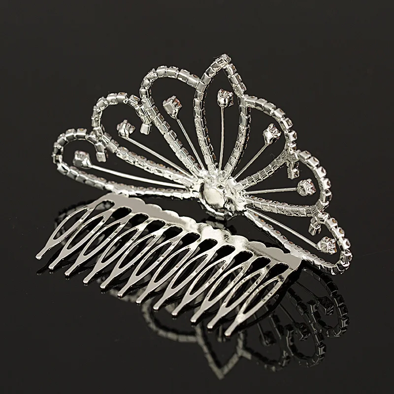 YFJEWE Модный женский кристалл элегантный серебристый цвет Свадебный гребень для