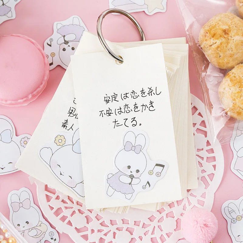 45 шт. милые канцелярские наклейки s Kawaii Наклейки кроликов пуля бумага для журнала