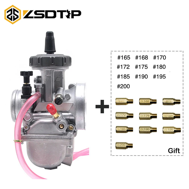 

ZSDTRP Universal 33 34 35 36 38 40 42mm PWK Motorcycle Carburetor Carburador For Keihin Koso ATV with Main Jet