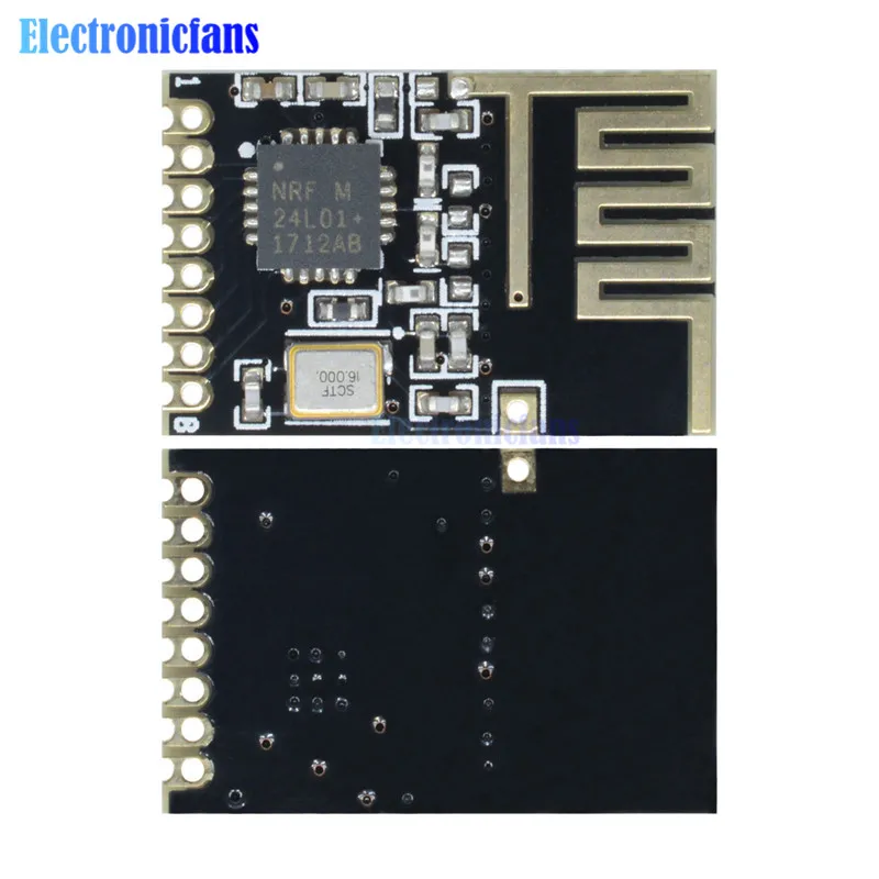 5 шт. мини NRF24L01+ 2,4 ГГц 1,27 мм RF беспроводной модуль мини версия мощность улучшенная версия SMD 5В