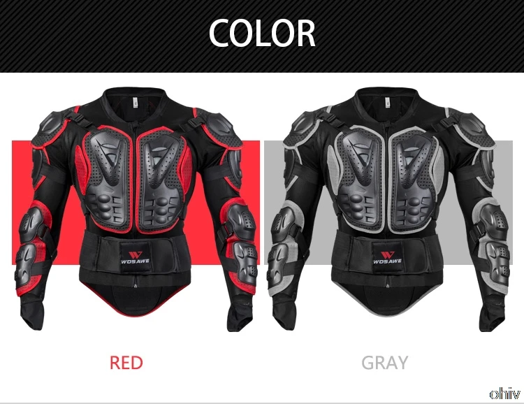 WOSAWE мотокросса Броня заездов Motocicleta тела футболка Armor куртка пвх EVA сзади плечо протектор шестерни Размер M-3XL