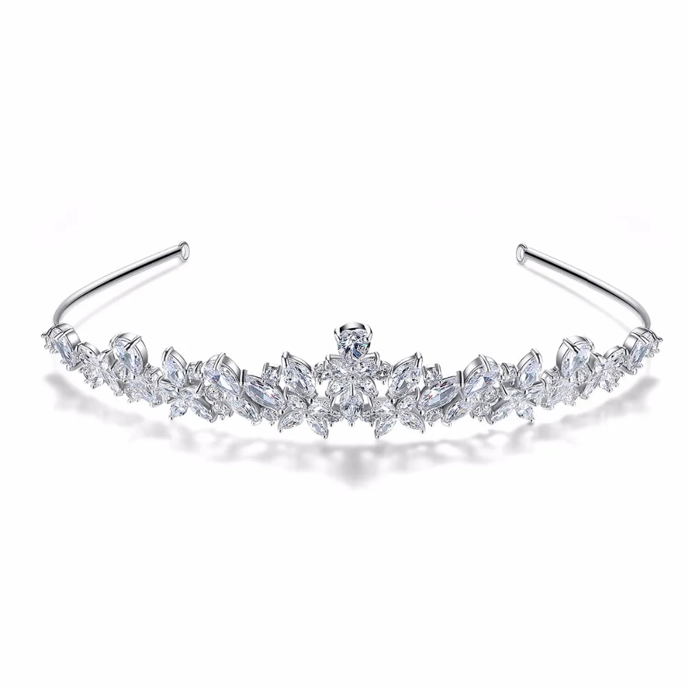 Новые роскошные свадебные кристалл тиара Коронки Принцесса Queen Pageant Ясно CZ