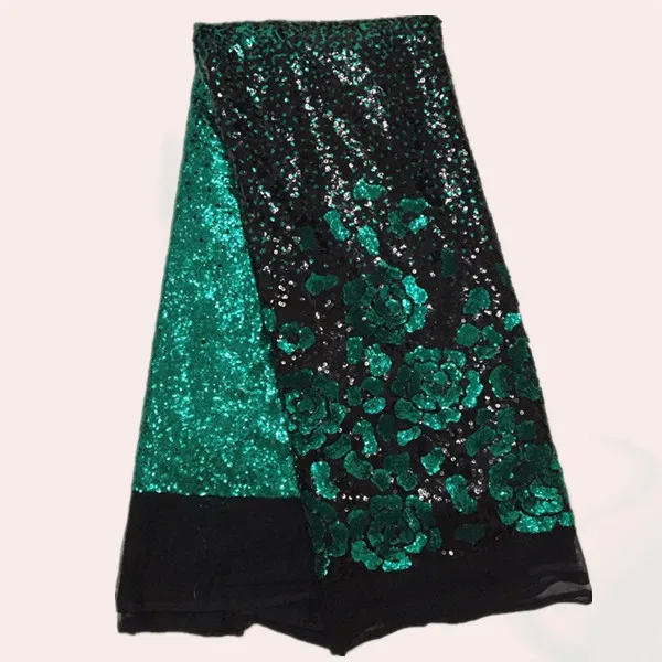 Оптовая продажа черная + зеленая Цветочная французская нейлоновая сетчатая