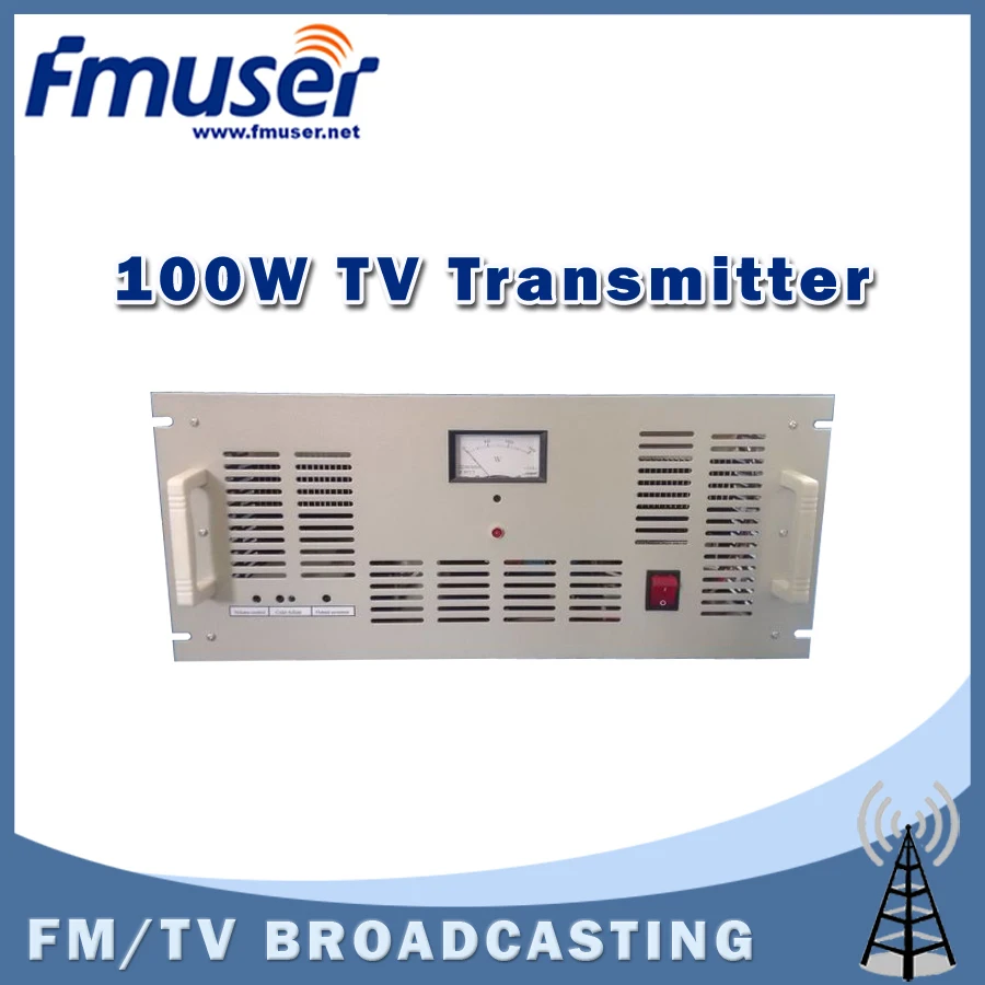 Бесплатная доставка FMUSER fm-100t 100 Вт аналоговый ТВ передатчик UHF/УКВ PAL/NTSC |