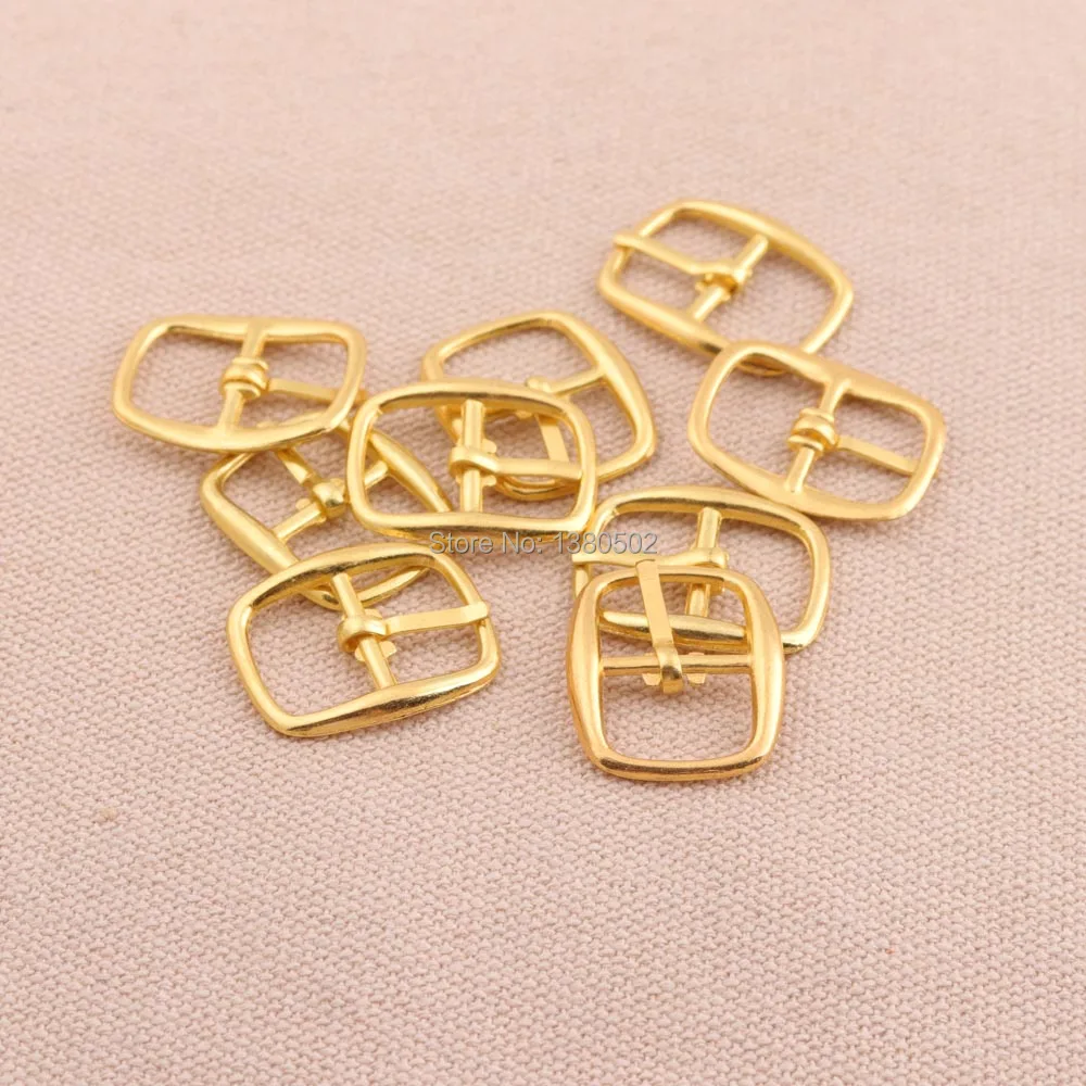 

30pcs/lot gold color metal small adjustable buckle pin buckle for shoes belt garment accessories
