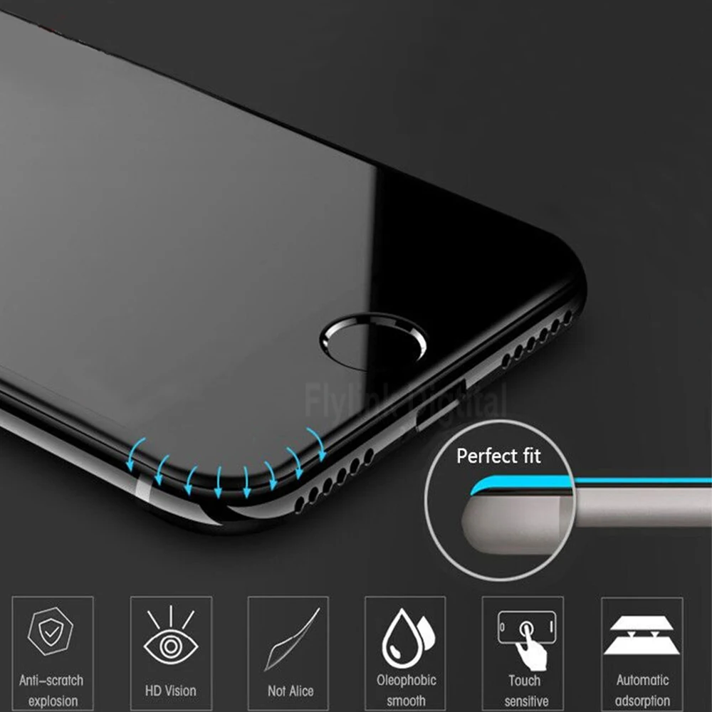 5D Protection Tempered Glass On For iPhone 6s 6 7 Full Cover Edge Screen Protector The s 8 Plus Film | Мобильные телефоны и