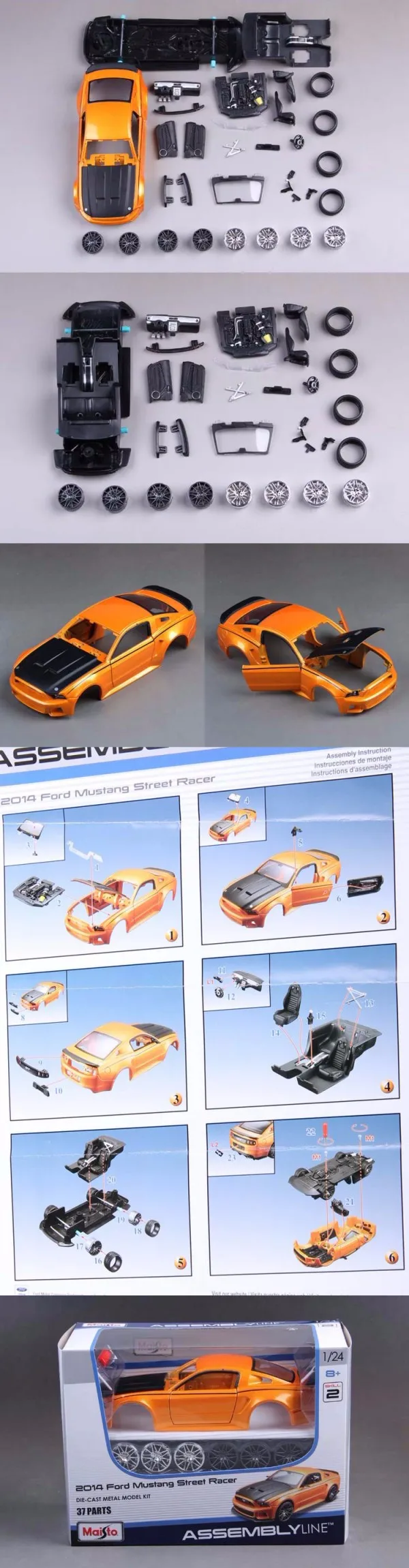 1:24 модель автомобиля Mustang уличный гонщик мышечные автомобили 1:24 металлический автомобиль коллекционные модели игрушки для подарка