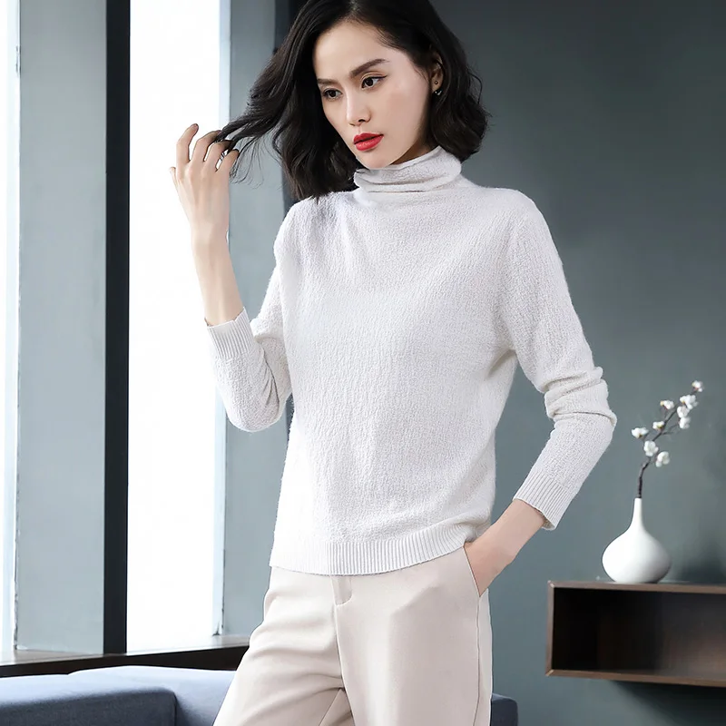 Осенне-зимний плотный пуловер Женский Повседневный теплый свитер с длинным