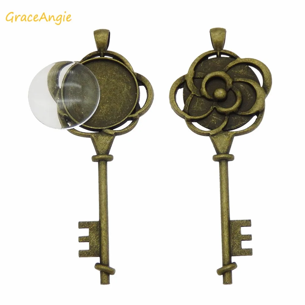 GraceAngie 5 комплектов в стиле античной бронзы DIY Цепочки и ожерелья Подвески Брелок