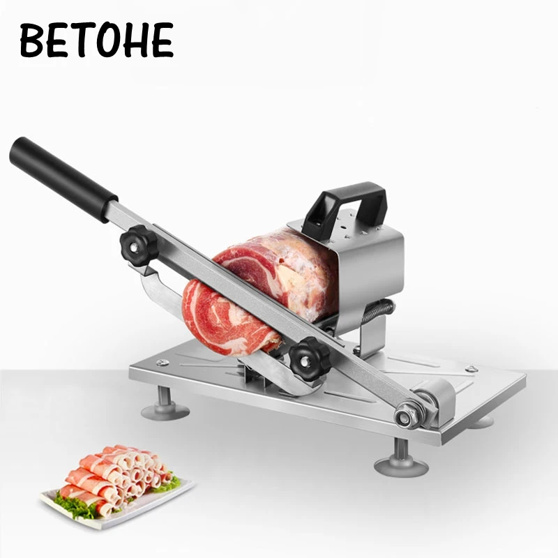 

Beef and Mutton Manual Meat Slicer Home Cut Fat Cattle Mutton Roll Slicer Frozen stainless steel Meat Grinder blade adjustable