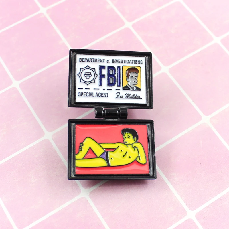 FBI ID photo card holder эмаль модная брошь полицейский одежда ювелирные изделия джинсовая