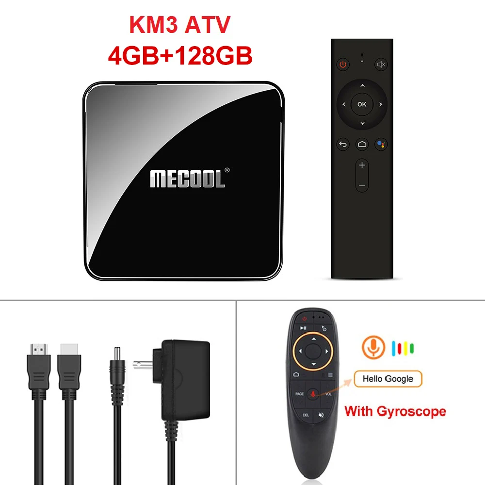 4GB128GB G10 ТВ-приставка Mecool KM3 Android 9,0, сертифицированный Google, Android tv Amlogic S905X2 4G 64G KM9 Pro 2/16G 4/32G 4K Wifi, смарт-ТВ приставка H96 max - Цвет: 4GB128GB G10