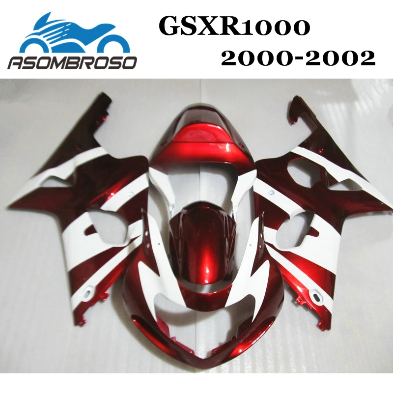 

Дешевые комплекты обтекателей для Suzuki 2000 2001 2002 K2 GSXR1000 00 01 02 GSX R1000 красный белый корпус Ремонт Запасные части